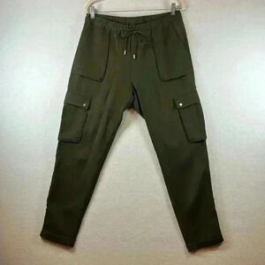 H & M Pants Green Women’s Size 10 Cargo / Joggers Pockets Cuffs